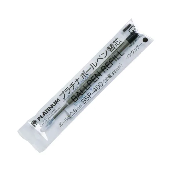 プラチナ 油性ボールペン替芯 ステンレスチップ 0.8mm 黒 BSP-400#1 1本  【×30セット】  【 セット販売 まとめ買い 割引 オフィス 文房具 文具 業務用 オフィス用品 】  文具 オフィス用品 ペン ボールペン