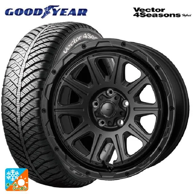 送料無料 オールシーズンタイヤホイールセット 225/55R17 101H XL グッドイヤー ベクターフォーシーズンズ ハイブリッド ジャパン三陽