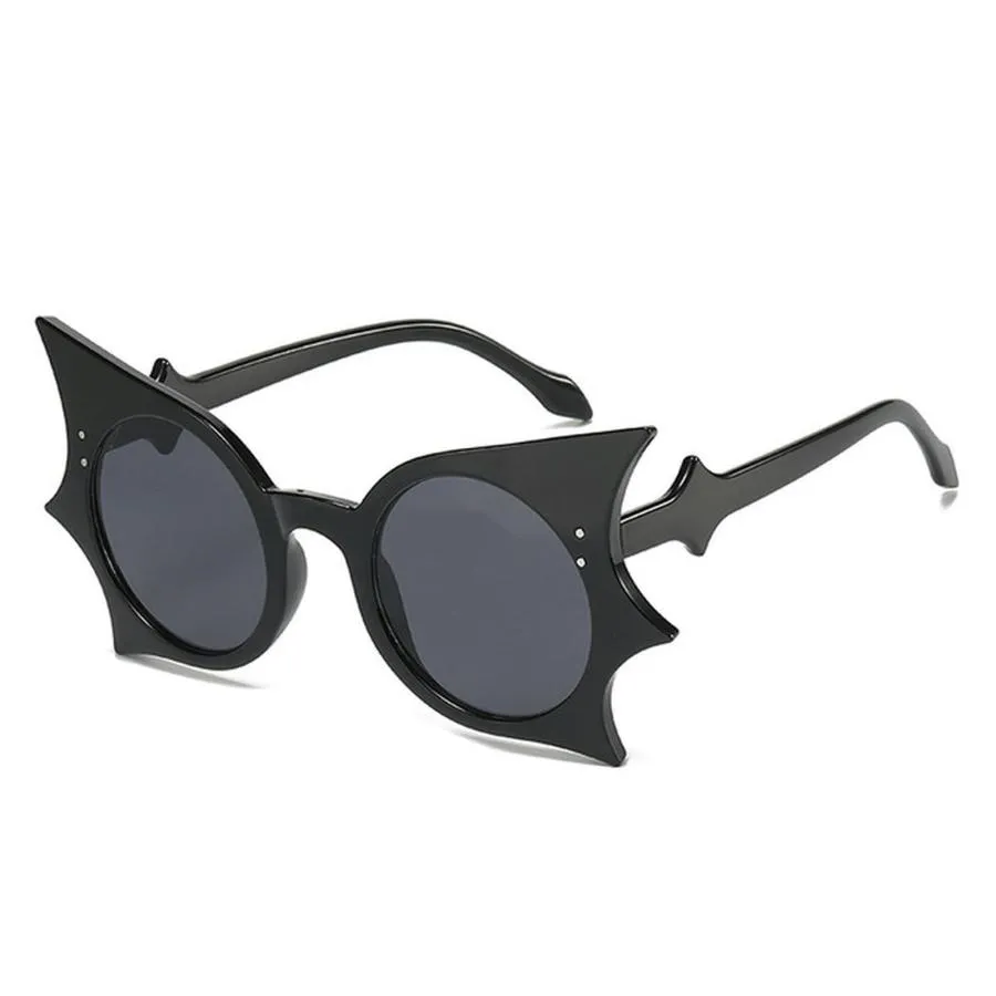 【並行輸入品】Steampunk Bat Sunglasses Women Men Trends Punk Round Sun Glasses