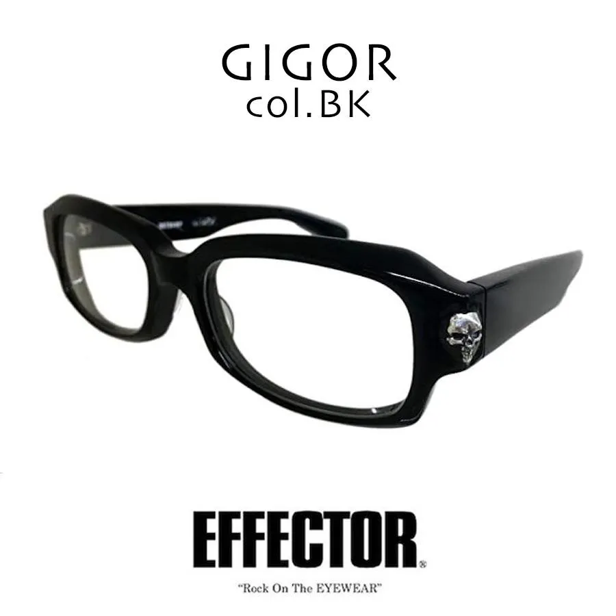 EFFECTOR エフェクター octaver GIGOR/ジゴロウ Col.BK 黒 シルバーアクセサリー コラボレーションモデル メガネ 国内正規品販売店