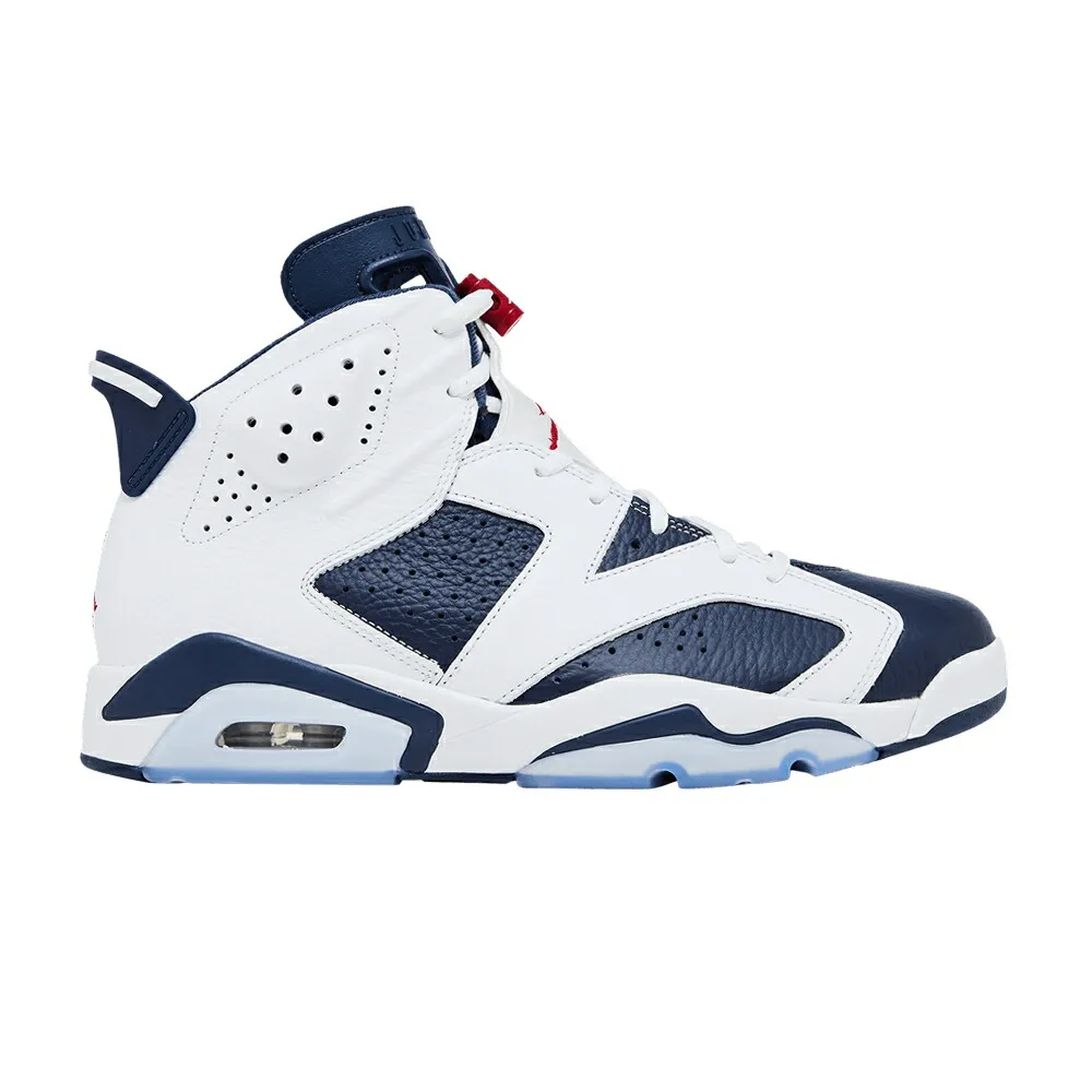 ナイキ 白色 ホワイト 赤 レッド 紺色 ネイビー エアジョーダン OLYMPIC スニーカー メンズ AIR JORDAN AIR JORDAN 6 RETRO 2024 / WHITE VARSITY RED MIDNIGHT NAVY