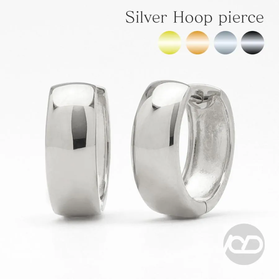 フープピアス 中折れ式 シルバー シンプル 地金 両耳用 silver デイリー プレゼント ギフト