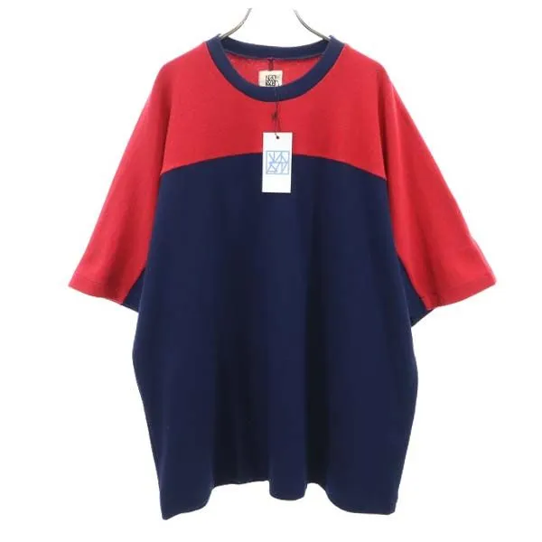 新品 バースト222 19ss バイカラー 半袖 Tシャツ 2 赤×紺 vast222 日本製 メンズ 【210303】
