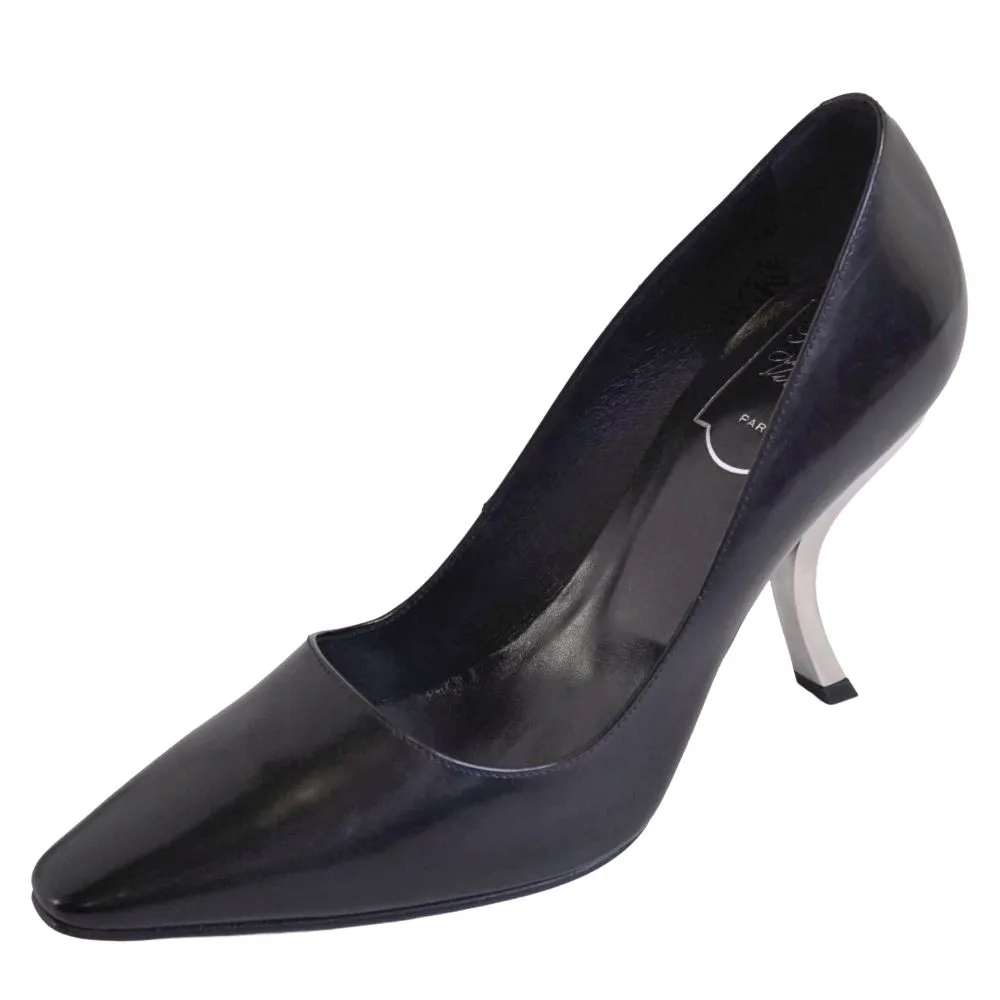【新古品】ロジェヴィヴィエ Roger Vivier パンプス レザー ヒール シューズ 靴 レディース イタリア製 36.5(23.5cm相当) ブラック【中古】