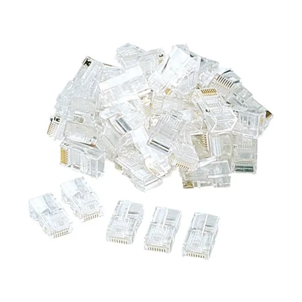 RJ-45コネクタより線用 ADT-RJ45-100 1パック(100個) DIYに最適なRJ-45コネクタ ワイヤー用途にピッタリのADT-RJ45-100 1パック(100個)が登場 自作派に大好評のアイテムで、手作りネットワークを楽しもう