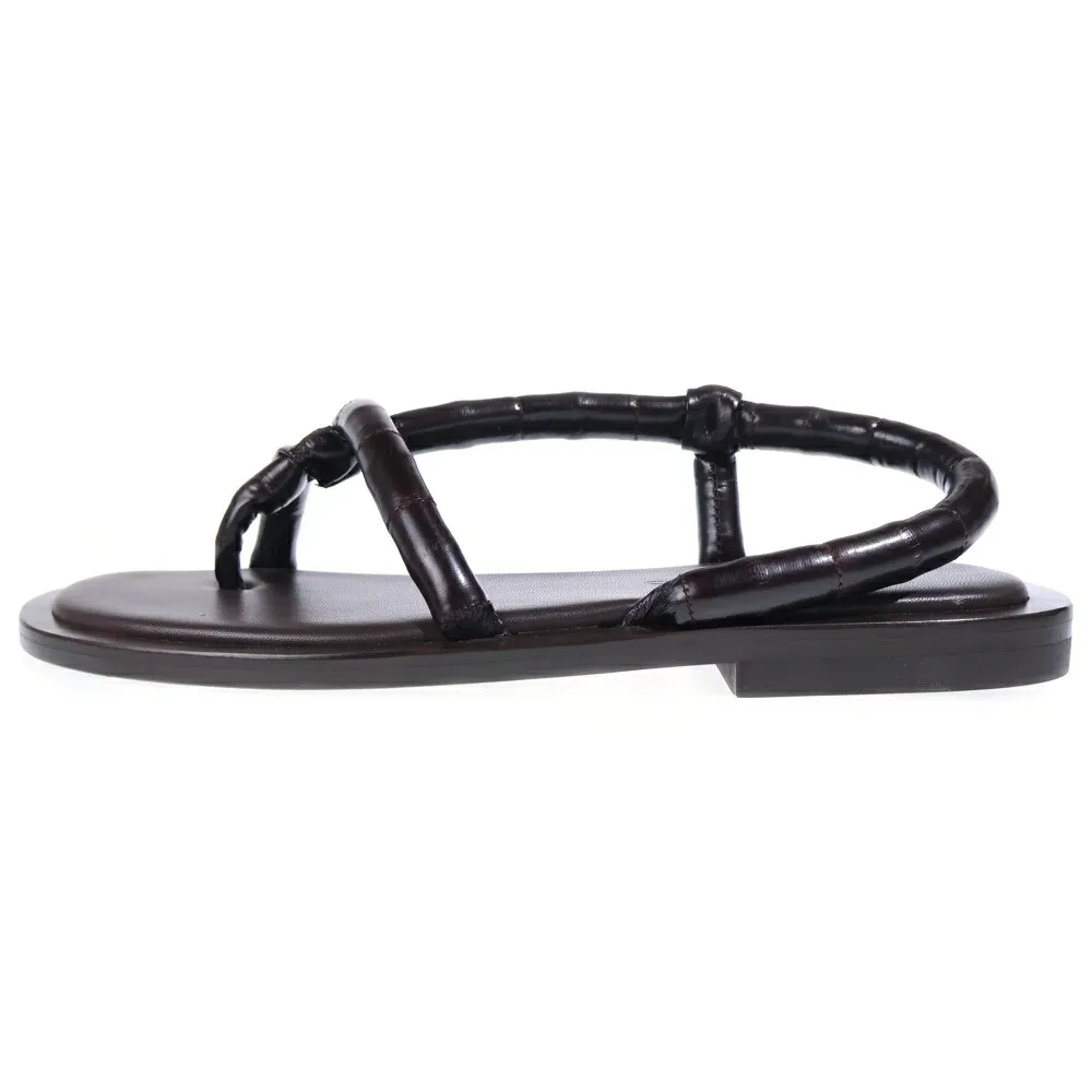 FERRAGAMO(フェラガモ) サイズ:8 サンダル ブラック レザー レディース【中古】【程度A】【カラーブラック】【オンライン限定商品】