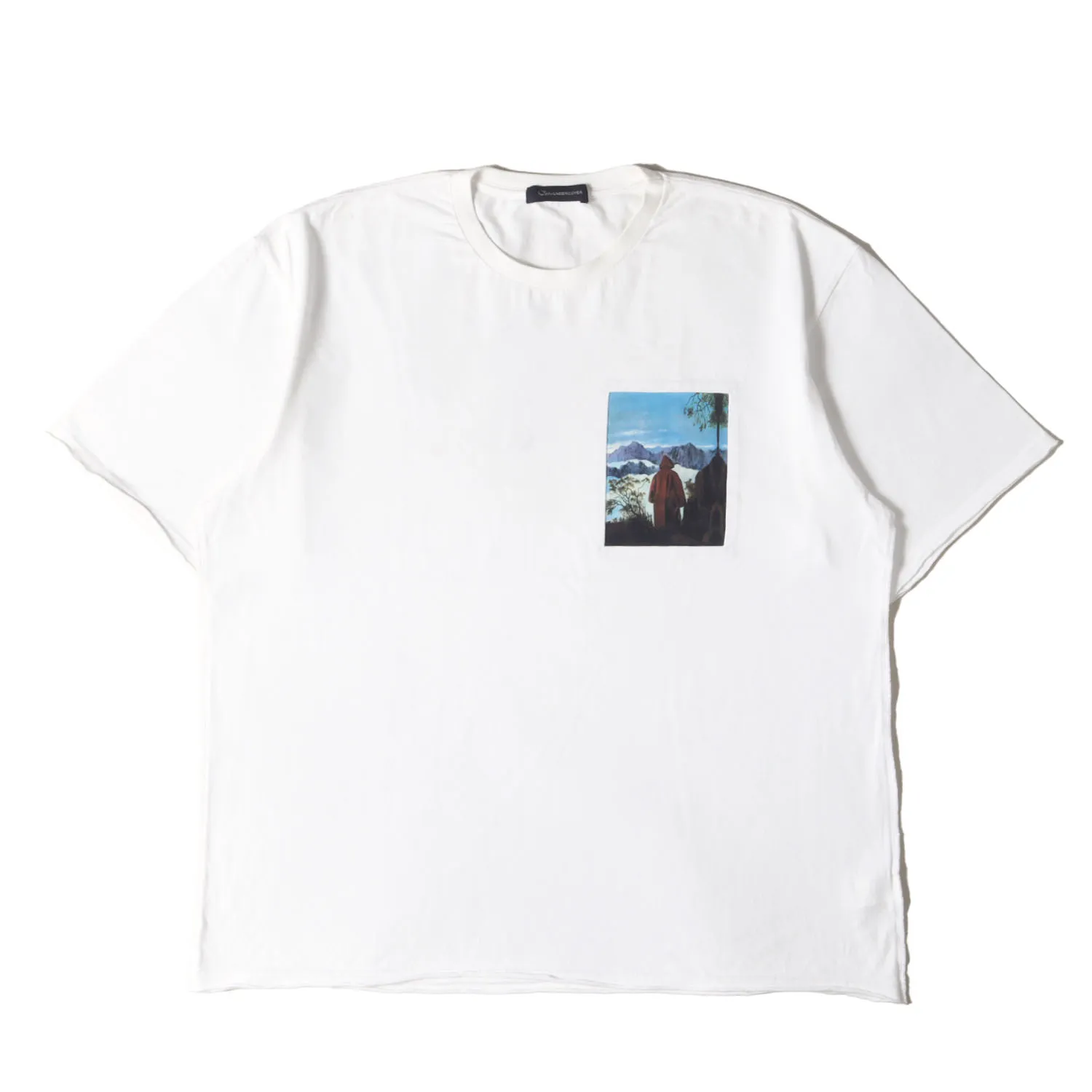 UNDERCOVER アンダーカバー Tシャツ ホワイト 白 サイズ:3 | JohnUNDERCOVER グラフィック切替し クルーネック Tシャツ | トップス カットソー 半袖【メンズ】【中古】【K4792】