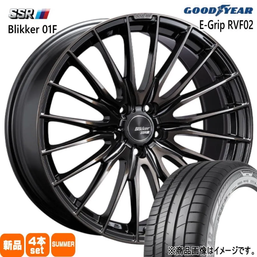 245/40R20 99W グッドイヤー EfficentGrip RVF02 夏用 サマータイヤ Blikke 01F 30系 アルファード ヴェルファイア  20インチ