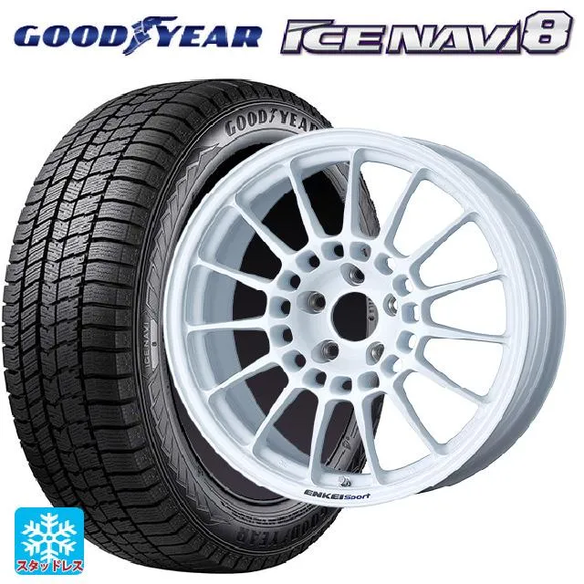 送料無料 スタッドレスタイヤホイール 4本セット 2025年製 205/50R17 93Q XL グッドイヤー アイスナビ8 エンケイ エンケイスポー