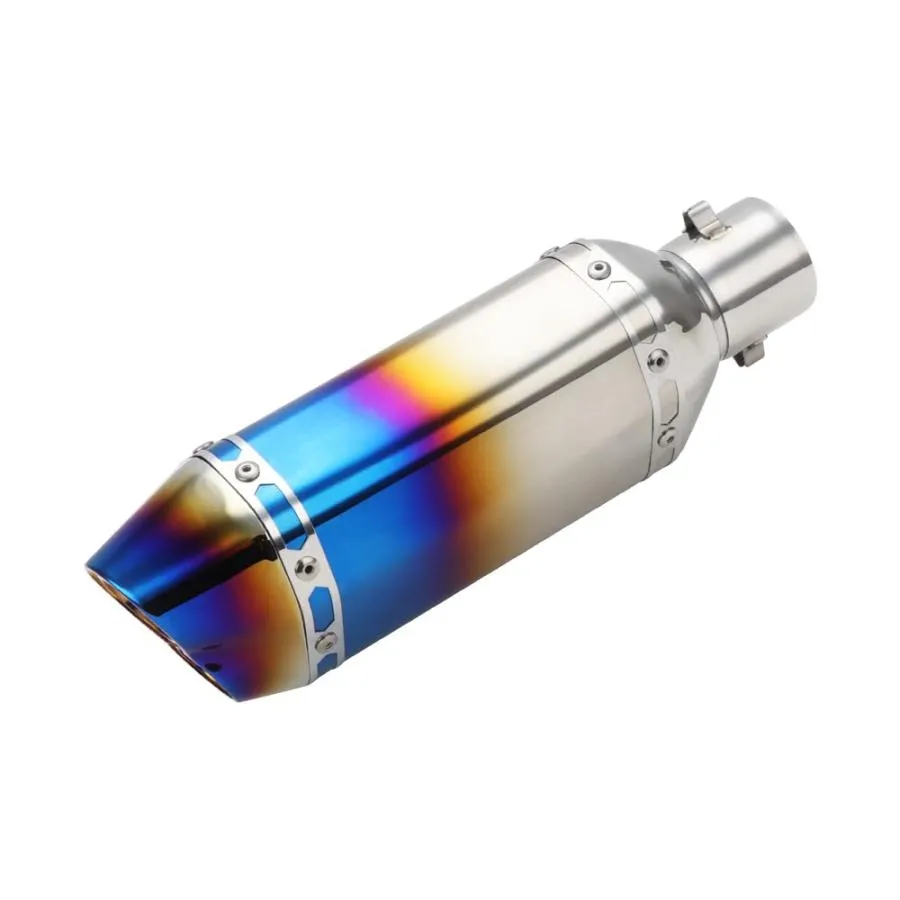 【並行輸入品】 】 A KARCK Motorcycle Exhaust Muffler 1.5\" / 2\" Inlet, 12\" Long Blu