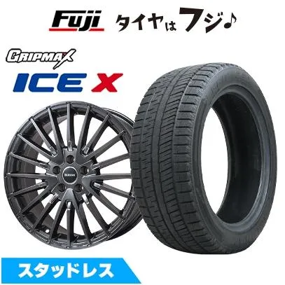 【新品】VW(ゴルフ)スタッドレスタイヤ ホイール4本セット 225/40R18 グリップマックス アイスX BSW(限定)ホットスタッフ ビアッソ BI-02(限定)7.5J 18インチ