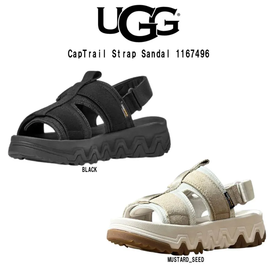 UGG(アグ)レディース キャップトレイル ストラップ サンダル スエード メッシュ 厚底 シューズ 調整可能 スポーツ W CapTrail Strap Sandal 1167496