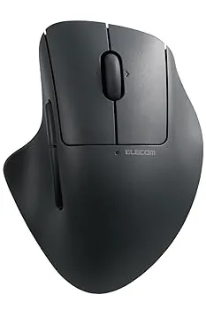 【中古】エレコム ワイヤレスマウス SHELLPHA 静音 5ボタン+チルト Bluetooth 無線2.4GHz両対応 マルチペアリング(3台まで) Mサイズ ブラック M-SH30MBSK