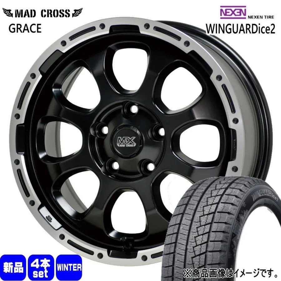 205/60R16 92T ネクセン WINGUARDice 2 冬用 スタッドレスタイヤ MAD CROSS GRACE トヨタ 90系 ノア ヴォクシー/日産 ジューク 16インチ