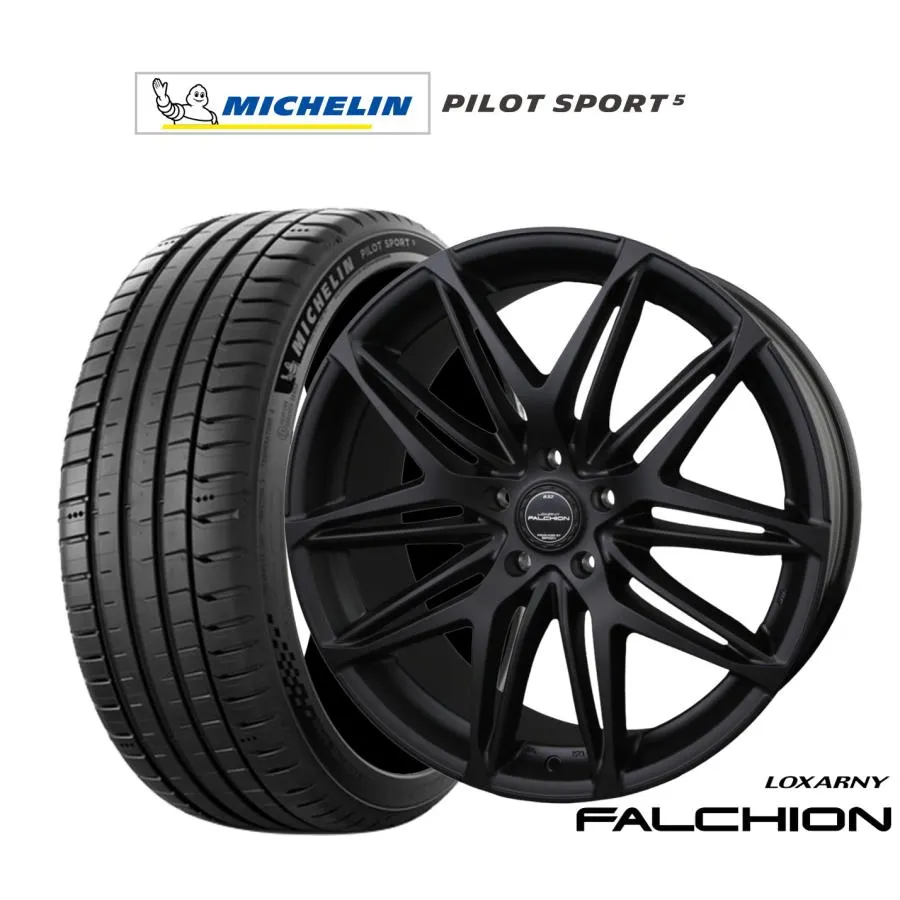サマータイヤ ホイール4本セット BADX ロクサーニ ファルシオン Black Edition ミシュラン パイロット スポーツ 5 245/45R19