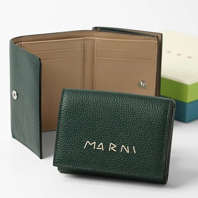 PayPay最大14% マルニ MARNI メンズ 3つ折り財布 PFMI0097U0 P6533 ダークぺトロール 00V93 26ss