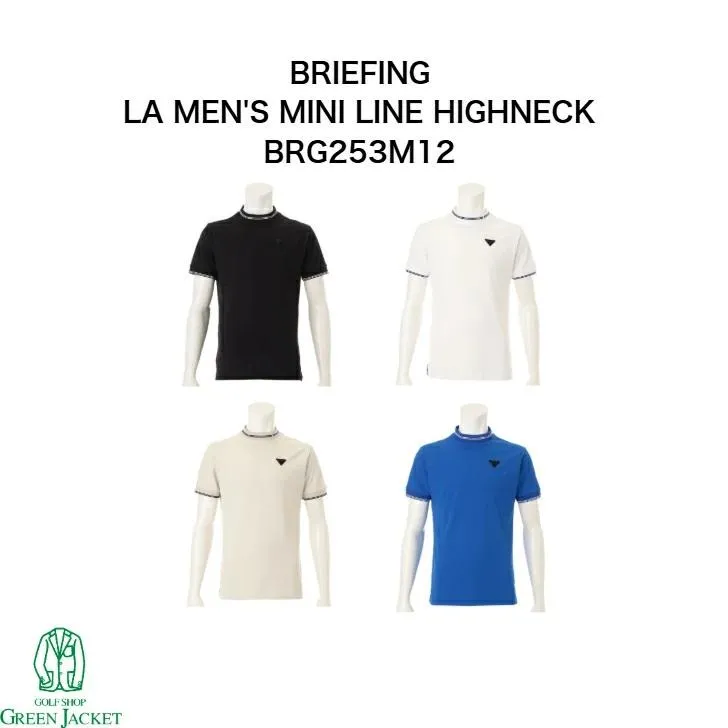 BRIEFING BRG253M12 LA MEN’S MINI LINE HIGHNECK ブリーフィング ロサンゼルス メンズ ミニ ライン ハイネック ゴルフウェア シャツ