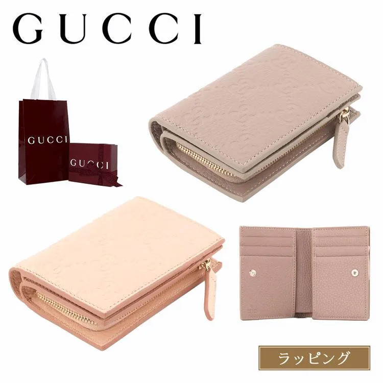 [正規ラッピング済] GUCCI グッチ 財布 二つ折り財布 二つ折り GGエンブレム ミディアム ウォレット 小銭入れあり レザー 815874 AAEEM ギフト プレゼント