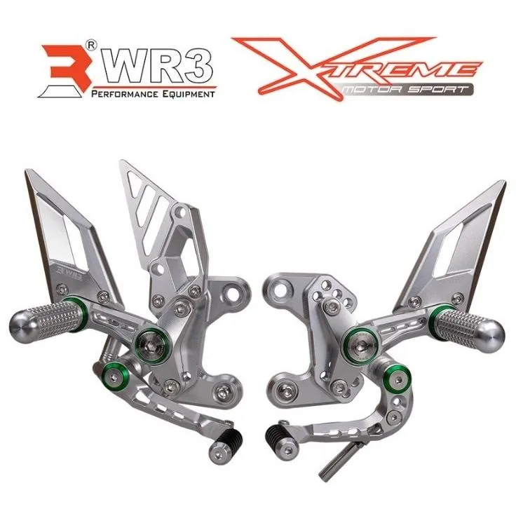 WR3 ダブルアールスリー RSシリーズ バックステップキット ワッシャーカラー：オレンジ Ninja150R Ninja150RR Ninja150SS KAWASAKI カワサキ バックステップ