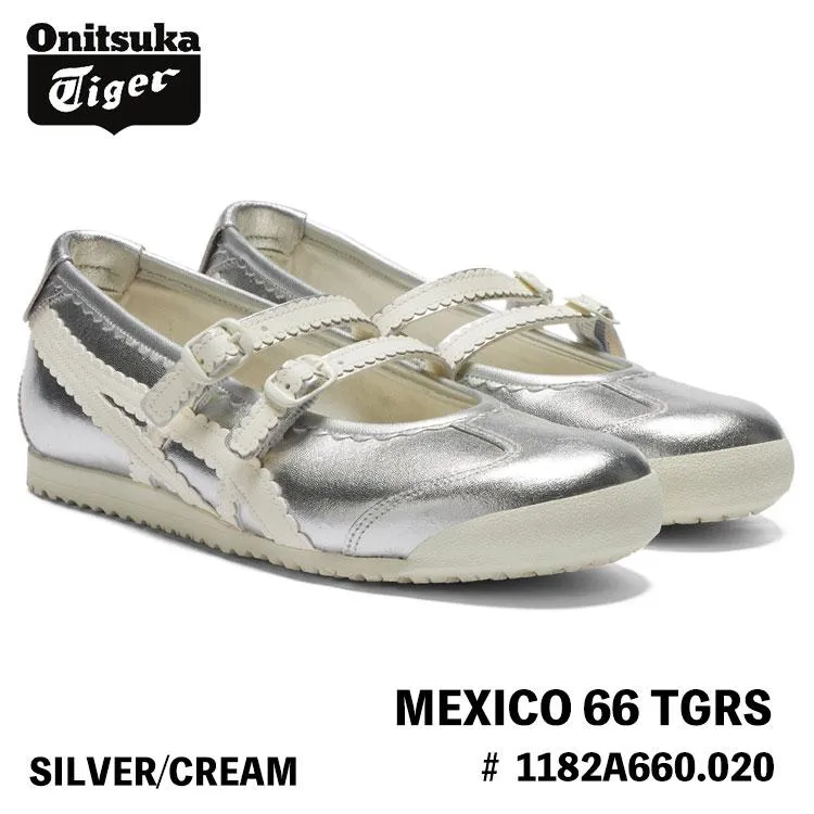 オニツカタイガー スニーカー Onitsuka Tiger MEXICO 66 TGRS メキシコ66 メリージェーン # 1182A660.020 SILVER/CREAM シルバー クリーム シューズ
