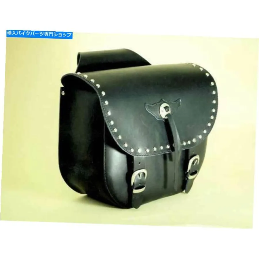 サイドバック ペアバッグサドルバッグサイドレザースタッド＆バックルステンレス Pair Bags Saddlebag Side Leather Studs \u0026 Buckles Stainless