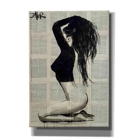 【並行輸入品】 Epic Graffiti\"The Black Top by Loui Jover、ジークレーキャンバスウォールアート 18\" x 26\" イエロー EPIC-CA18263545