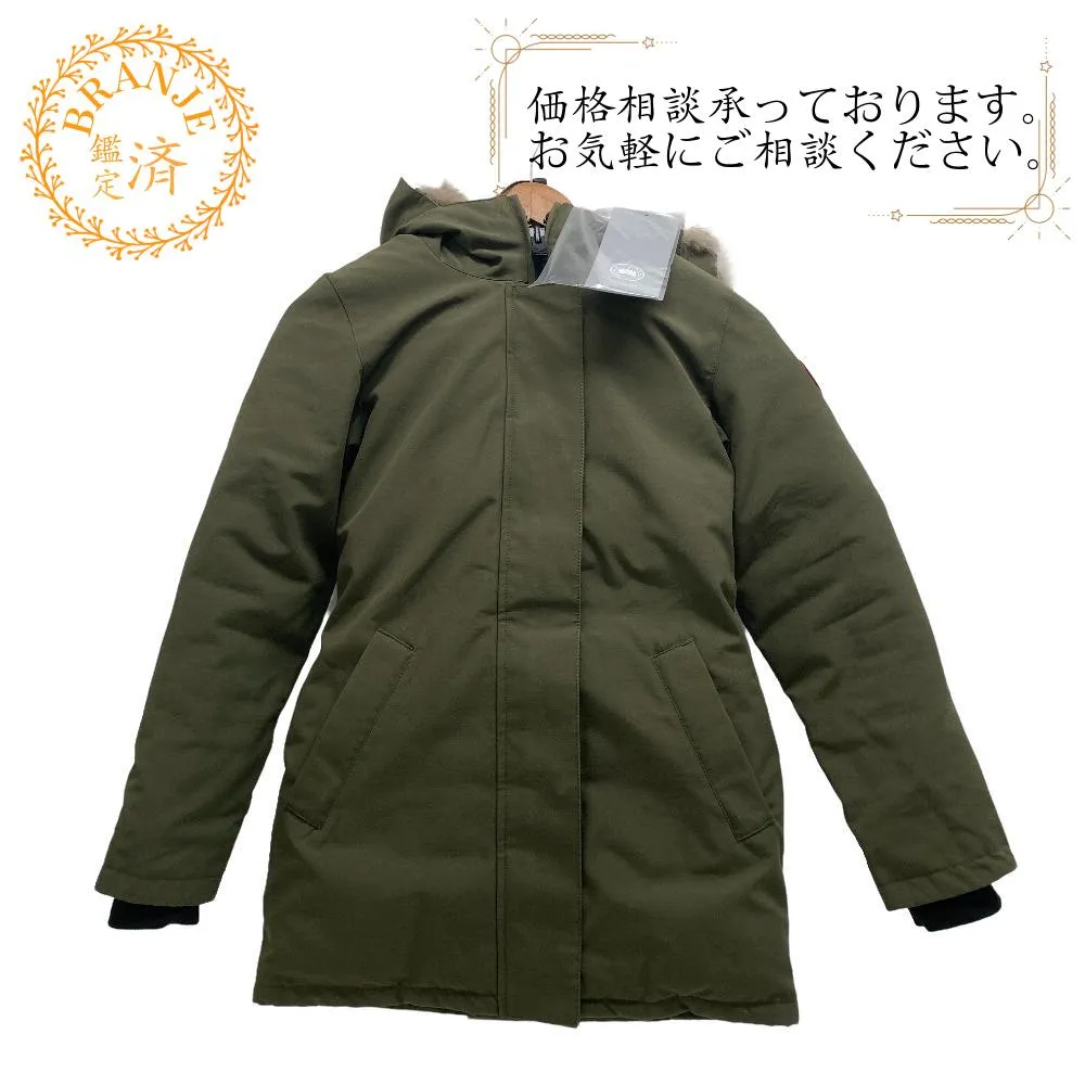 CANADA GOOSE カナダグース VICTORIA PARKA XS FUSION ダウンジャケット カーキグリーン レディース