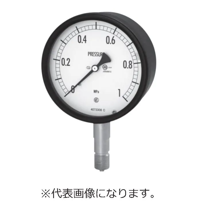 長野計器 密閉形圧力計面径：Φ１００（立形A枠、Φ100、プラスチックケース、0～5MPa） ( BE12-191X5MPA )