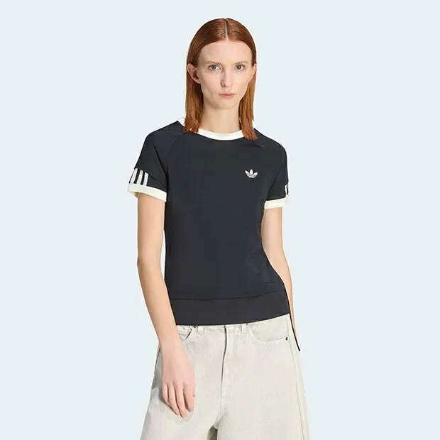 【4/24 ～5/7 10時までポイント20倍】レディース ダブルレイヤー カリ 半袖Tシャツ ブラック 【adidas originals|アディダスオリジナルス】cb483-kw4528