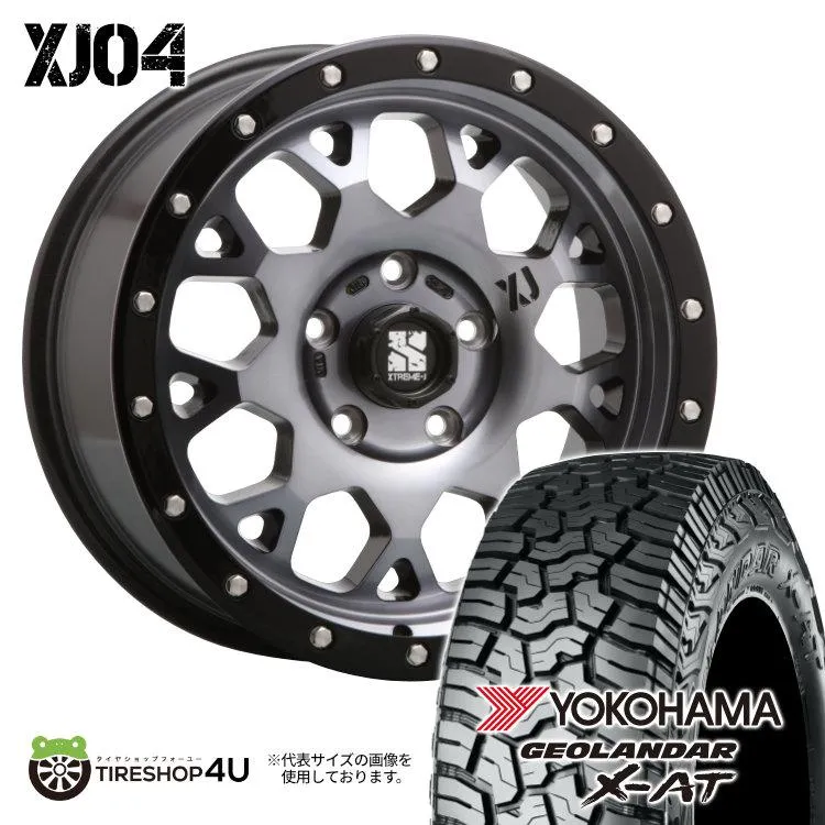 4本セット XTREME-J XJ04 18x8.0J 5/127 +35 GBM YOKOHAMA GEOLANDAR X-AT G016 275/65R18 LT ブラックレター ジープ ラングラー JL JK