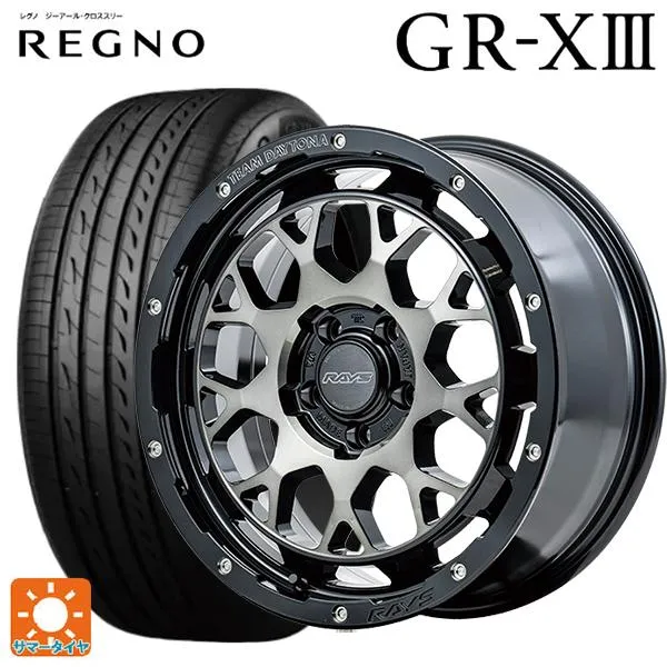 ミツビシ デリカD:5(3DA系)用 225/55R18 102V XL ブリヂストン レグノ GR-X3 正規品 チームデイトナ M9+