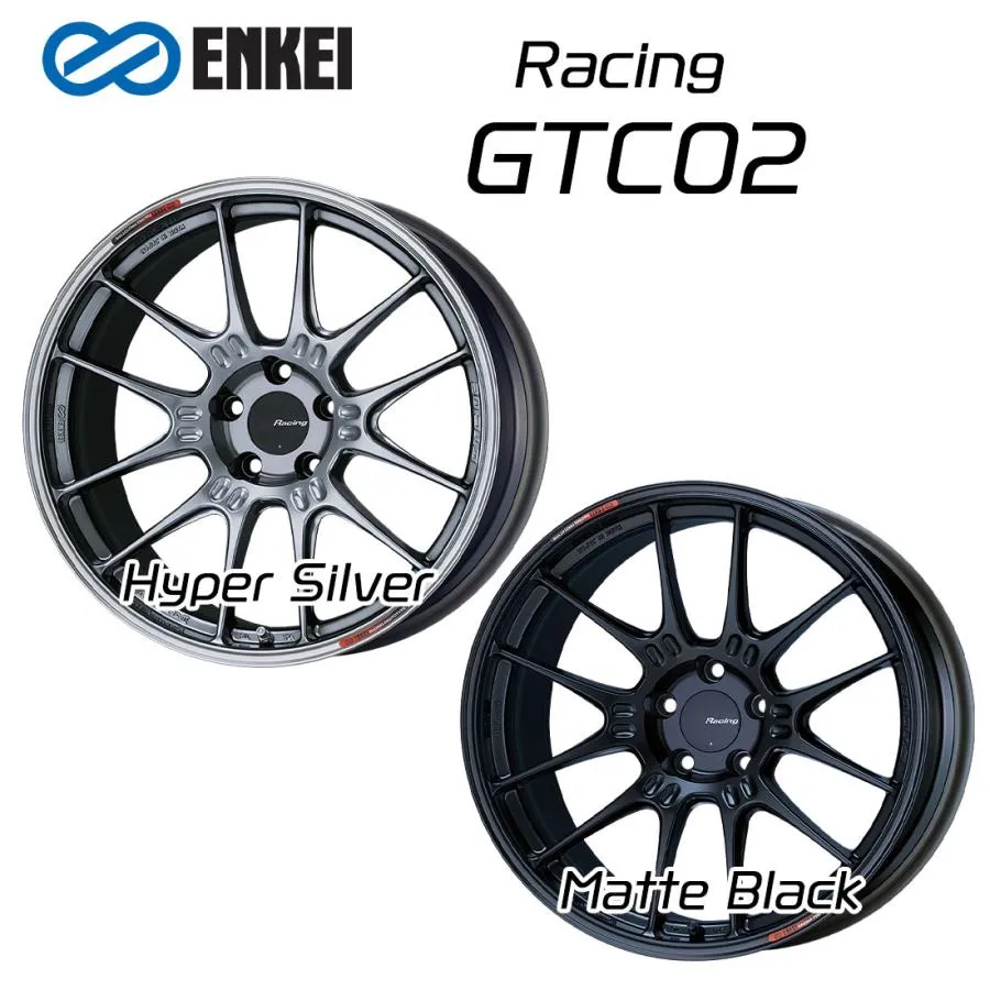 エンケイ ホイール レーシング GTC02 17インチ 9.0J ENKEI Racing マット ブラック ハイパー シルバー 車 かっこいい