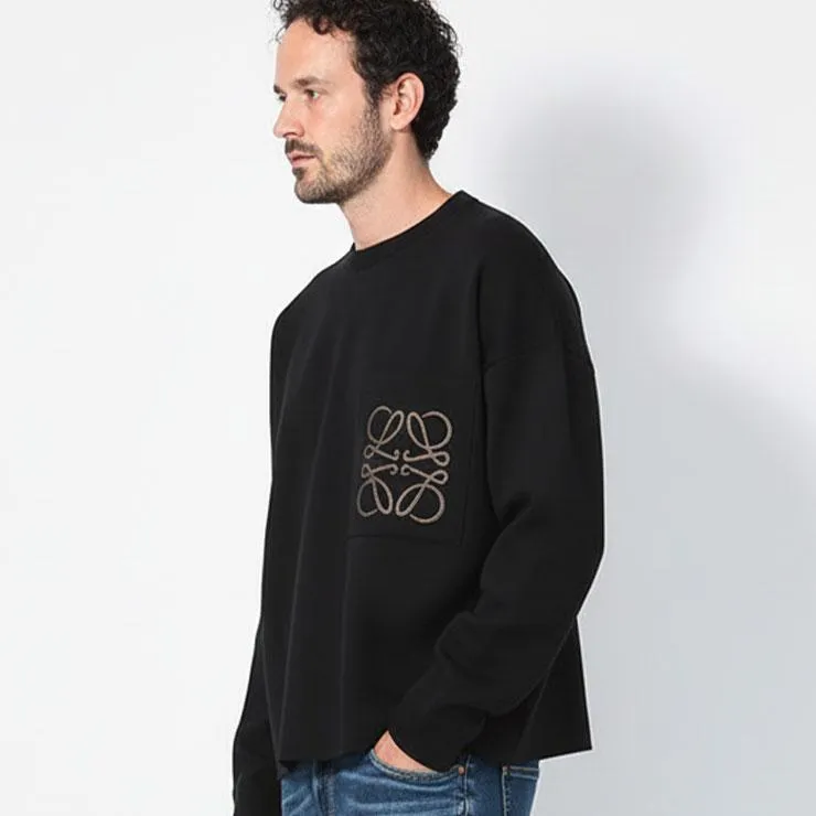 ロエベLOEWE ポケット クルーネック ニット メンズ ANAGRAM POCKET LEH526Y14KDK