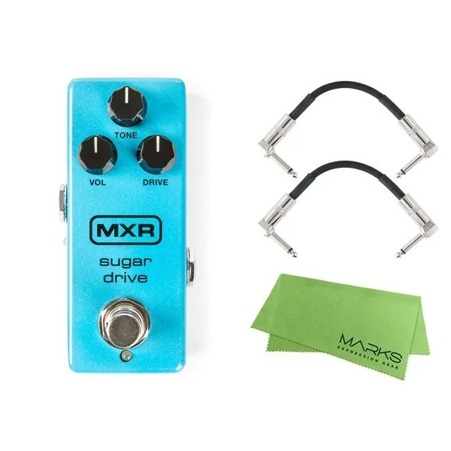 国内正規品 / MXR M294 SUGAR DRIVE + モリダイラパッチケーブル2本 セット ［マークス・オリジナルクロス付］ オーバードライブ  エフェクター