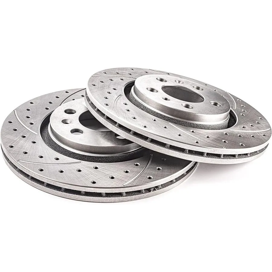 【並行輸入品】Drilling Grooves GT Sport Brake Disc Rotors Compatible With MERCEDES