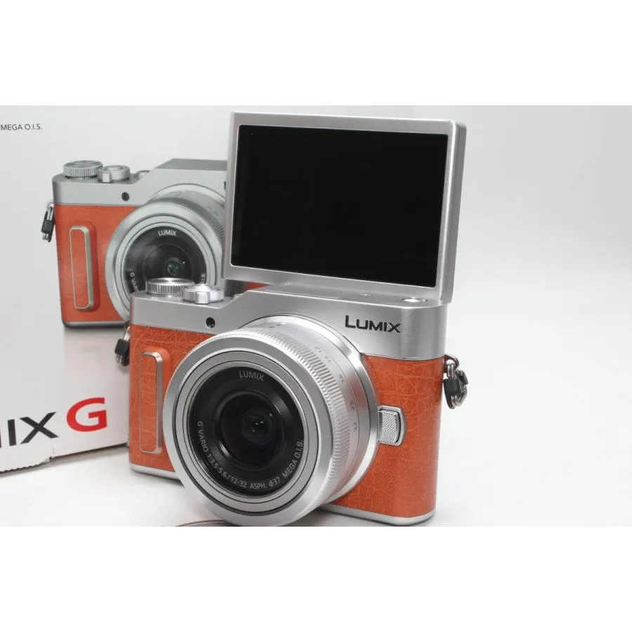 ショット数極少 ミラーレス一眼 Panasonic パナソニック LUMIX GF10 標準ズームレンズキット オレンジ 新品SDカード付き