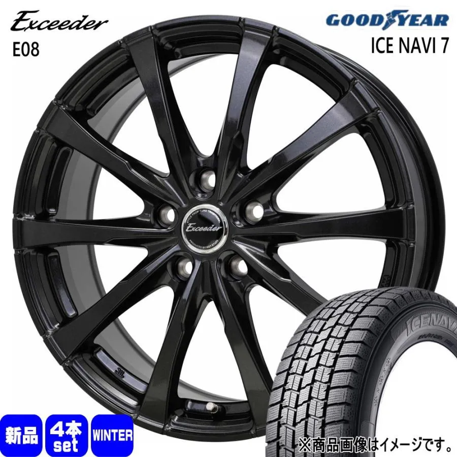225/60R17 99Q グッドイヤー ICE NAVI 7 冬用 スタッドレスタイヤ Exceeder E08 スバル SK SL系フォレスター