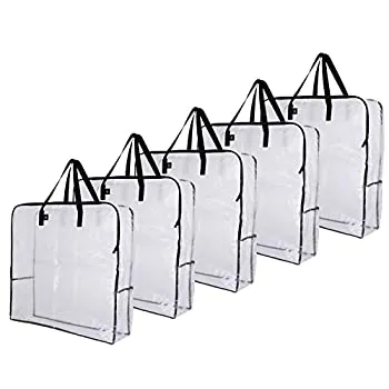 【中古】VENO Over-Sized Clear Storage Bag W/ Strong Handles and Zippers for College Carrying Moving Christmas Decorations Wreath Storage Under