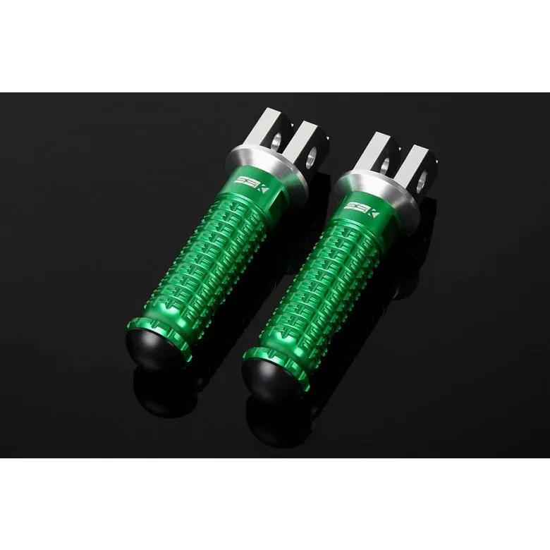 エスエスケイ スピードラ SSKSPEEDRA アルミ削タンデムステップ スタンダード パッセンジャー用 取付部カラー:シルバー ステップバーカラー:グリーン 取寄品