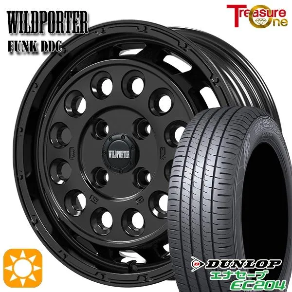 サマータイヤ ホイール4本セット 155/55R14インチ 4H100 ワイルドポーター ファンク DDC MB ダンロップ エナセーブ EC204
