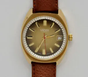 【送料無料】腕時計 ランコオロロジオダウオモモビメントメカニコマニュアルオリジナルアンニlanco, orologio da uomo, movimento meccanico manuale originale anni 70