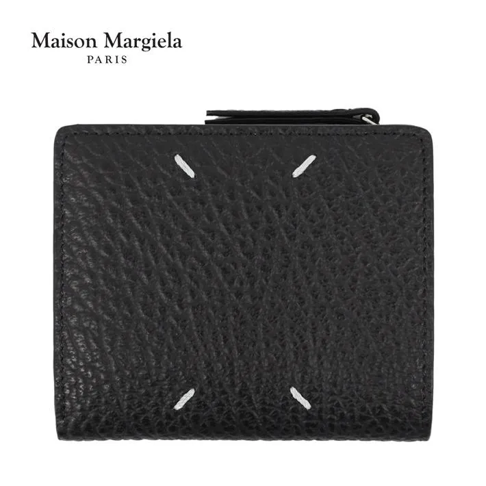 並行輸入品 Maison Margiela メゾン マルジェラ Leather Wallet レザー ウォレット メンズ レディース 財布 二つ折り レザー コインケース SA1UI0023 P4455