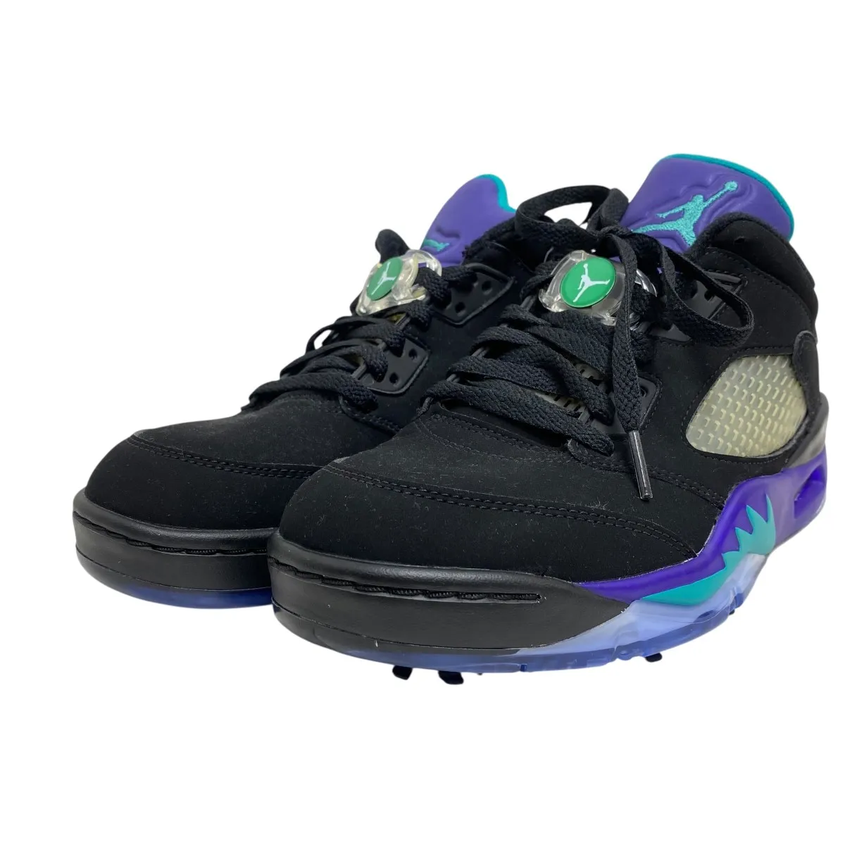 【中古】<br>NIKE<br>Air Jordan 5 Low Golf Black Grape スニーカー CU4523-001 ブラック サイズ：24.5cm<br>【価格見直し】