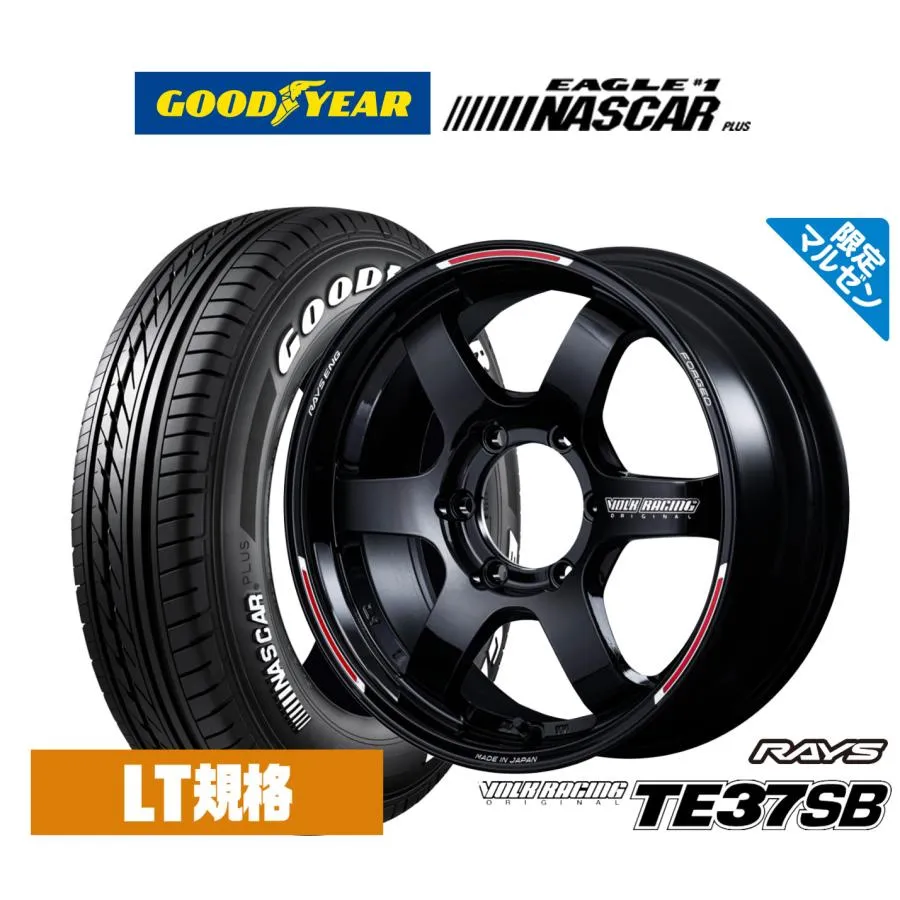 サマータイヤ ホイール4本セット レイズ ボルクレーシング TE37 SB REDOT EDITION グッドイヤー EAGLE イーグル #1 NASCAR PLUS (ナスカープラス) 215/60R17