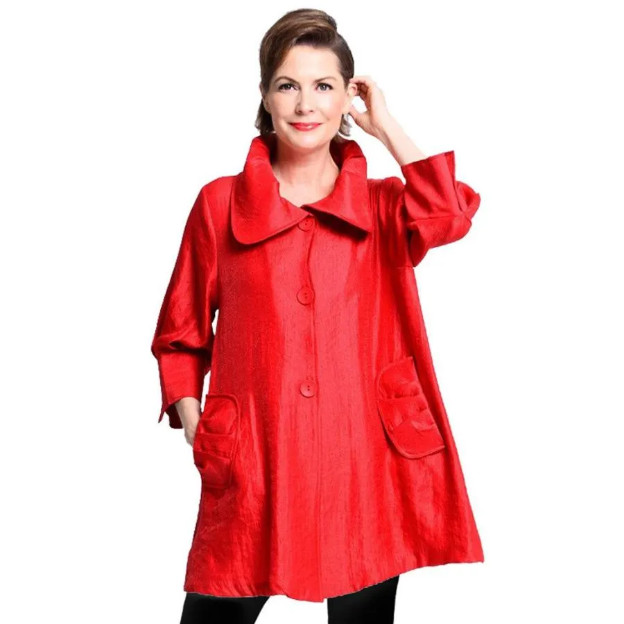 【並行輸入品】Damee NYC、スタイリッシュ、Fun & flatteringスイングジャケット200 US サイズ: XL カラー: レッ