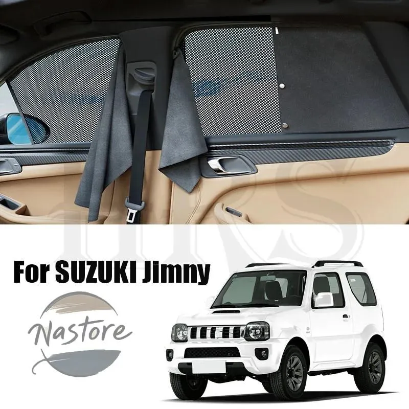 並行輸入品 スズキカバー スズキJIMNY 2010-2024 ダブルレイヤー マグネット式 サンシェード カーテン サイドウィンドウ
