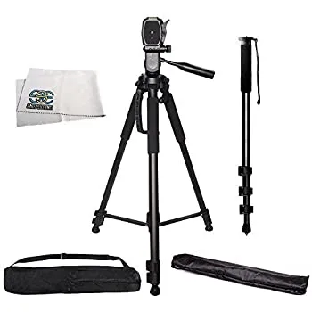 【中古】【輸入品・未使用】PRO 72インチ 3ウェイ パンヘッド ティルトモーション バブルレベリング三脚 ソフトキャリーケースと一脚付き デジタル一眼レフカメラ用