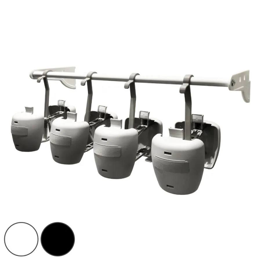 壁面収納 フィットラック専用パーツ ブーツハンガー 幅45cm （ フィットラック W45cm パーツ オプション 部品 DIY ブーツ 収納 壁掛け ブーツホルダー 4足 ）
