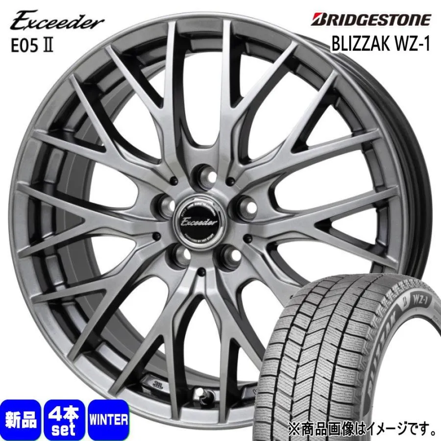 225/40R18 92Q XL ブリヂストン BLIZZAK WZ-1 冬用 スタッドレスタイヤ Exceeder E05 2 SAI プリウスα