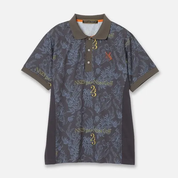 【Men's】ミモザプリントポロシャツ